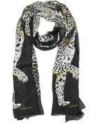 Roberto Cavalli Leopard Print Silk Stole - Lyst