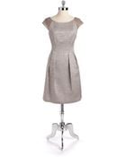Kay Unger Metallic Jacquard Aline Dress - Lyst