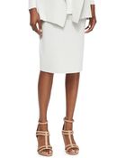 Eileen Fisher Silk-Cotton Straight Skirt - Lyst