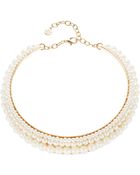 R.j. Graziano Faux Pearl Collar Necklace - Lyst