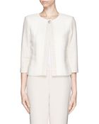 St. John Silk Tier Metallic Knit Jacket - Lyst