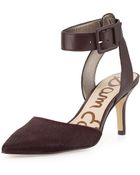 Sam Edelman Okala Calf Hair Anklewrap Pump - Lyst