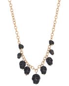 Soixante Neuf Graduated Black Skull Necklace - Lyst