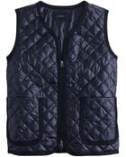 J.Crew Quilted V-Neck Vest - Lyst