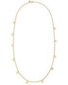 Tory Burch Golden Logo Charm Necklace - Lyst