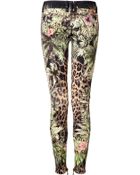 Balmain Skinny Printed Biker Jeans - Lyst