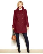 Anne Klein Plus Size Double-Breasted Wool-Blend Coat - Lyst