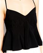 Asos Cropped Peplum Cami Top - Lyst