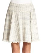 Rebecca Taylor Diamond Tweed Skirt - Lyst