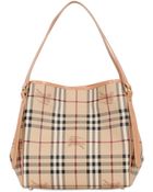 Burberry Small Canterbury Haymarket Leather Bag - Lyst