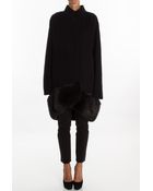 Ermanno Scervino Wool Coat With Fur - Lyst