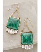 Anthropologie Malachite Fringe Drop Earrings - Lyst
