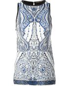 Roberto Cavalli Printed Tank Top - Lyst