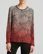 Vince Camuto Ombre Leopard Print Blouse - Lyst