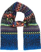Paul Smith Abstract-Pattern Fair Isle Scarf - Lyst