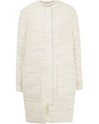 Sessun Ivory Volta Tweed Coat - Lyst