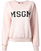 MSGM Logo Sweatshirt - Lyst