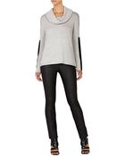 BCBGMAXAZRIA Cowlneck Pullover - Lyst