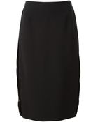 Victoria Beckham Zipped Back Pencil Skirt - Lyst