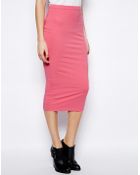 Asos Midi Pencil Skirt in Jersey - Lyst