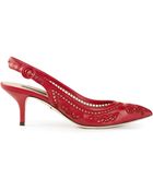 Dolce & Gabbana Embroidered Pumps - Lyst