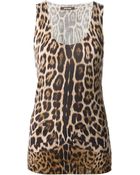 Roberto Cavalli Leopard Print Top - Lyst
