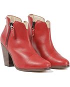 Rag & Bone Margot Leather Zippered Bootie - Lyst