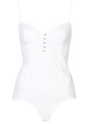Topshop Womens Cotton Broderie Body White - Lyst