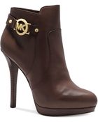 Michael Kors Michael Wyatt Platform Booties - Lyst