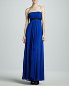 Aidan Mattox Strapless Beaded-Waist Jersey Gown - Lyst