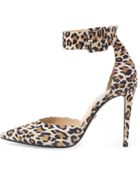 Diane von Furstenberg Buckie Ankle Strap Leopard Pump - Lyst