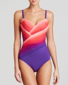 Gottex Harmony Underwire Surplice One Piece Swimsuit - Lyst