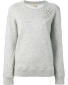 Michael Kors Brooch Sweater - Lyst