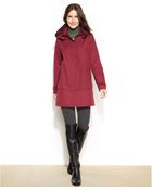 Jones New York Zip-Front Hooded Raincoat - Lyst