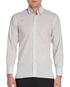 Canali Regular-Fit Geometric Print Cotton Sportshirt - Lyst