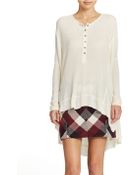 Free People Oversized Henley Tunic - Lyst