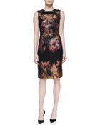 J. Mendel Metallic Jacquard Sheath Dress - Lyst