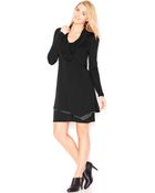 Kensie Long-Sleeve Cowl-Neck Dress (Only At Macy'S) - Lyst