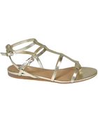 Badgley Mischka Trista Metallic Leather Sandals - Lyst