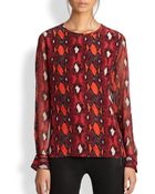 Equipment Liam Silk Snakeprint Blouse - Lyst
