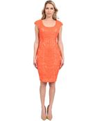Sue Wong Cap Sleeve Short Sheath Dress - Lyst