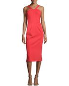 Zac Posen Binding Halter Knee-Length Dress - Lyst