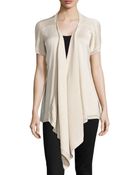 Donna Karan New York Draped-Front Silk-Cashmere Cozy - Lyst