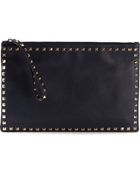 Valentino Large Rockstud Clutch - Lyst