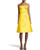 Jason Wu Satin Strapless A-line Dress - Lyst