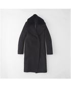 Acne Studios Era Long Coat W/ Fur Collar - Lyst