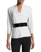 Donna Karan New York Belted Knit Kimono Jacket - Lyst