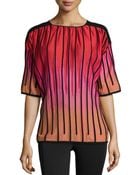 M Missoni Knit Vertical-striped Top - Lyst