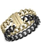 Michael Kors Twotone Curb Chain Bracelet - Lyst