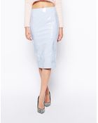 Asos Pencil Skirt In Patent Pu - Lyst